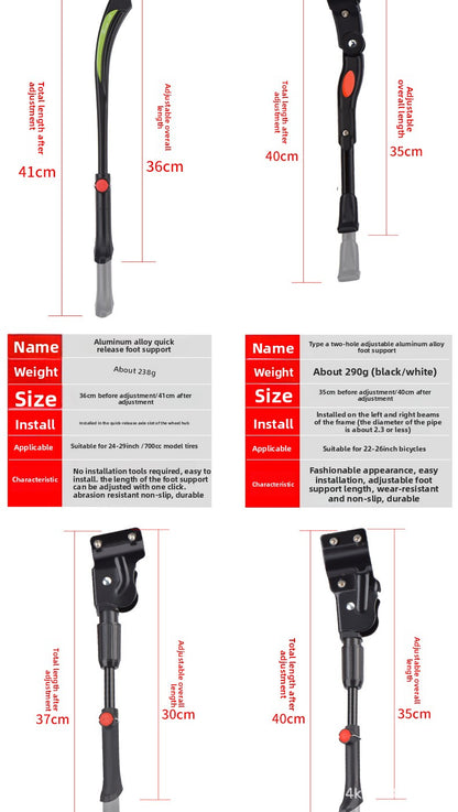 12-20 Inch Kids Bicycle Kickstand, Universal MTB Thickened Support Stand