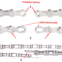 Mountain bike chain, 8, 9, 10, 11, 12-speed, for road bikes, non-hollow, variable-speed chain, cycling gear, 116L
