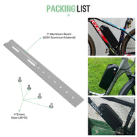 Aluminum Chassis Battery Base Plate for Ebike with  Mid Drive Motor and Brushless Hub Motor Downtube Battery