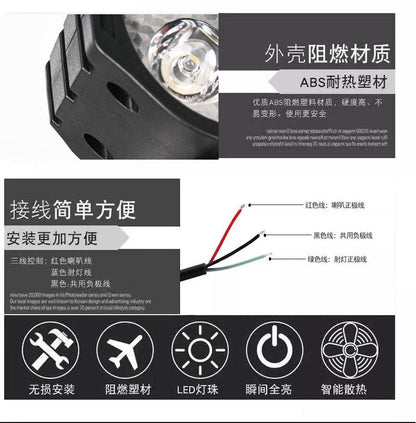 Super Bright Ebike LED Headlight Universal, Scooter LED Headlight Waterproof