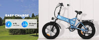 E20 Folding Electric Bike – 250W, 48V 15Ah, 20-Inch Fat Tires