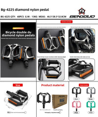 Bunguo Bicycle Diamond-Shaped Nylon Foot Pedals
