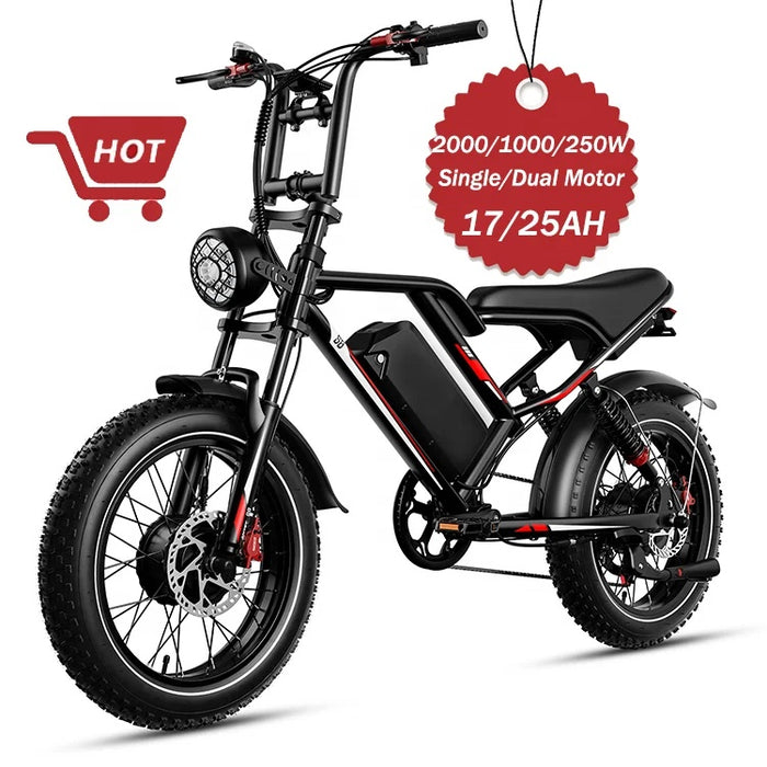 S8 Dual-Hub-Motor Electric Bike – Long-Range 20-Inch E-Bike