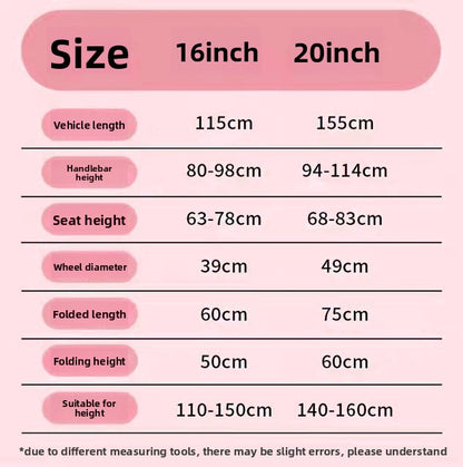 20" Ultra-Light Folding Bike: Portable Speed Bicycle for All Ages