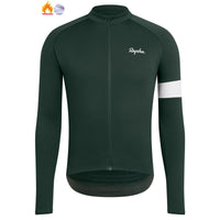 Winter Thermal Fleece Cycling Jersey Long Sleeve, Road & MTB Unisex Fleece Bike Shirt