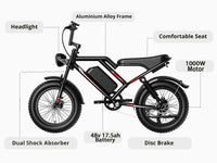 S8 Dual-Hub-Motor Electric Bike – Long-Range 20-Inch E-Bike