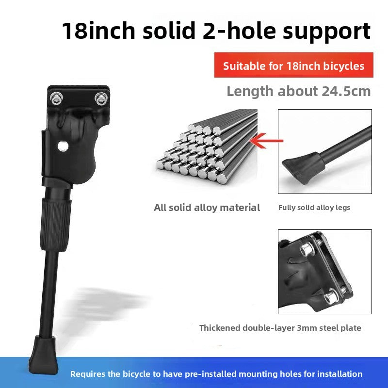 2-Hole MTB Kickstand 24 inch Replacement, 26 inch Bike Side Stand 2-Hole