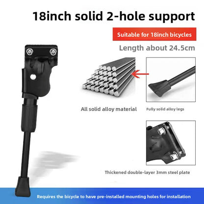 2-Hole MTB Kickstand 24 inch Replacement, 26 inch Bike Side Stand 2-Hole