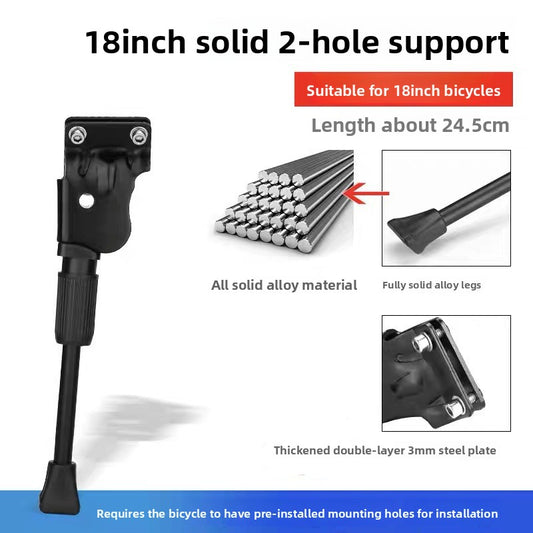 2-Hole MTB Kickstand 24 inch Replacement, 26 inch Bike Side Stand 2-Hole