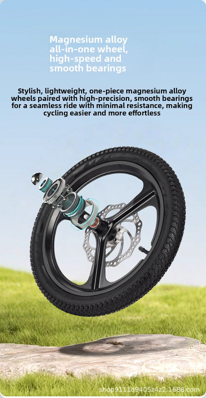 20" Ultra-Light Folding Bike: Portable Shimano Speed City Bicycle