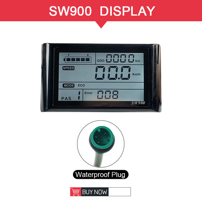 SW900 24–72V Waterproof E-Bike LCD Display