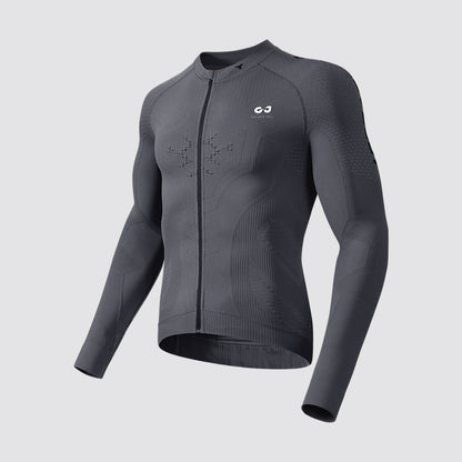 Camiseta deportiva de manga larga para hombre, para correr al aire libre, de secado rápido, para ciclismo de carretera, que absorbe la humedad, para otoño e invierno 