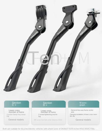 Bicycle Kickstand Center Mount Bike Stand Universal Mountain Bike Road Bike Foot Support Outdoor Cycling Gear Parking Bracket