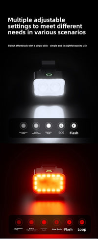 Rechargeable Bicycle Rear Light for MTB & Road Bikes – Night Riding Safety Tail Light