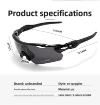MTB Cycling Glasses Polarized Prescription Set, Outdoor Running Windproof Myopia Glasses