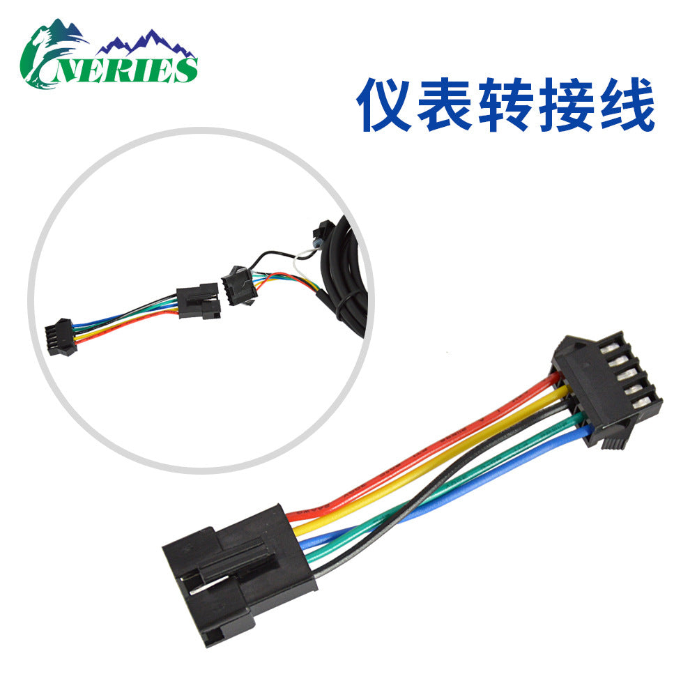 Cable adaptador de pantalla de bicicleta eléctrica de 6 a 5 núcleos, adaptador de pantalla de controlador, cable de datos universal de 6 pines y 5 pines.