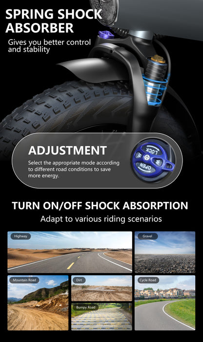 Q3 Fat Tire E-Bike – 48V 750W High Power Full Suspension Electric Bicycle for Adults