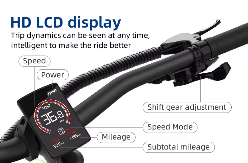 Adult High-Speed Electric Mountain Bike (500W/750W) – 50MPH Off-Road & Commuter E-Bike with Full Suspension & Lithium Battery