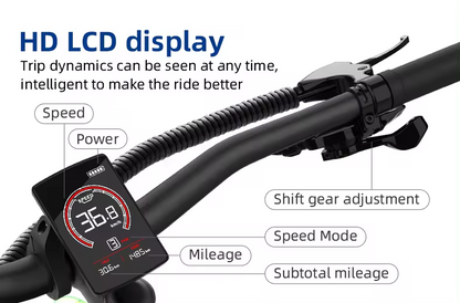 Adult High-Speed Electric Mountain Bike (500W/750W) – 50MPH Off-Road & Commuter E-Bike with Full Suspension & Lithium Battery