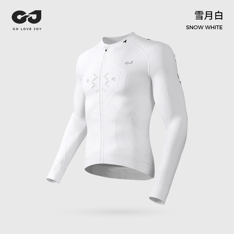 Camiseta deportiva de manga larga para hombre, para correr al aire libre, de secado rápido, para ciclismo de carretera, que absorbe la humedad, para otoño e invierno 