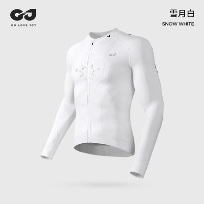 Camiseta deportiva de manga larga para hombre, para correr al aire libre, de secado rápido, para ciclismo de carretera, que absorbe la humedad, para otoño e invierno 