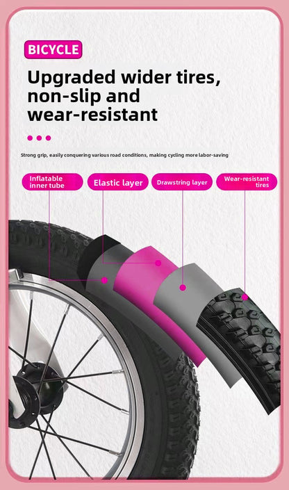 20" Ultra-Light Folding Bike: Portable Speed Bicycle for All Ages